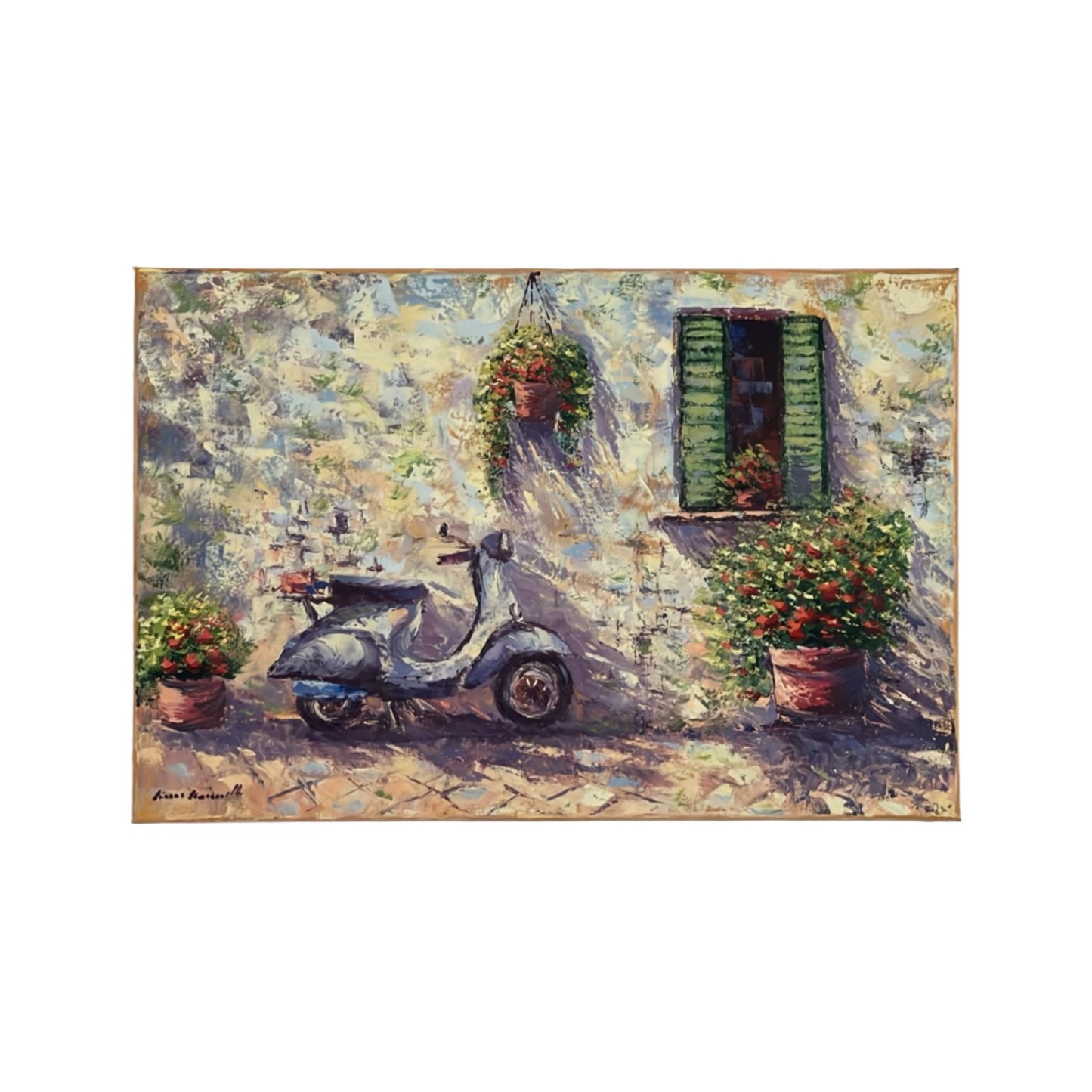 Hand-painted Tuscan Landscape on Canvas - Contry House - 60x40cm