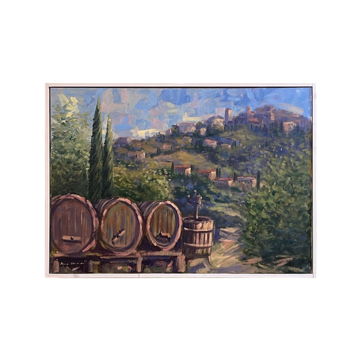 Hand-painted Tuscan Landscape on Canvas - Montepulciano - 70x50cm