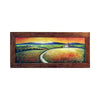 Painted on Wooden Shutters | Tuscan Landscape | Poppies | 114x51cm