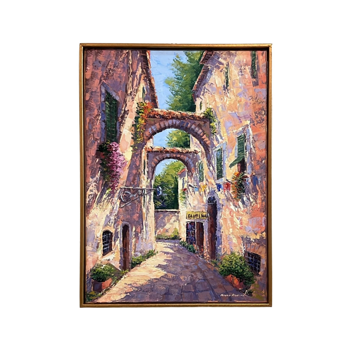 Hand-painted Tuscan Landscape on Canvas - Montepulciano - 50x70cm