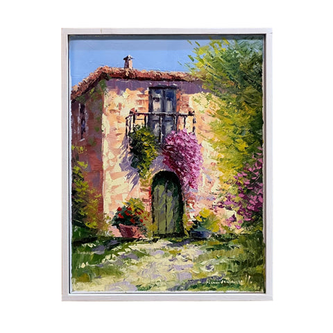 Painted on Canvas | Tuscan Landscape | Country House | 33x43cm