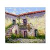 Painted on Canvas | Tuscan Landscape | Country House| 50x50cm