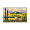 Painted on Canvas | Tuscan Landscape | Poppies | 103x73cm