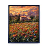 Painted on Canvas | Tuscan Landscape | Poppies | 40x50cm