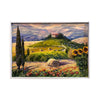 Painted on Canvas | Tuscan Landscape | Wheat Poppies  | 70x50cm
