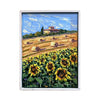 Painted on Canvas | Tuscan Landscape | Sunflowers | 30x41cm