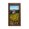 Painted on Wood | Tuscan Landscape | Vineyard| 17x32cm