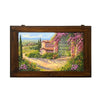 Painted on Wooden Shutter | Tuscan Landascape | Country House | 91x57cm