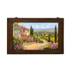 Painted on Wooden Shutter | Tuscan Landascape | Country House | 91x58cm