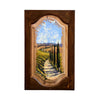 Painted on Wooden Shutter | Tuscan Landascape | Country Road | 40x63cm