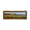 Painted on Wooden Shutter | Tuscan Landascape | Poppies | 130x46cm