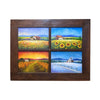 Painted on Wooden Windows | Tuscan Landscape | Four Seasons | 108x83cm