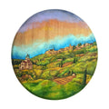 Painted on Barrel Background | Tuscan Landscape | Montepulciano | 77cm