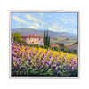 Painted on Canvas | Tuscan Landscape | Flowers | 50x50cm