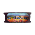 Painted on Kneading Trough | Tuscan Landscape | Poppies | 124x48x18cm