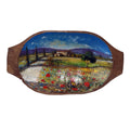 Painted on Kneading Trough | Tuscan Landscape | Poppies | 49x27cm