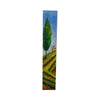 Painted on Wooden Plank | Tuscan Landscape | Vineyard | 9x50cm