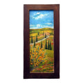 Painted on Wooden Shutters | Tuscan Landscape | Country Road | 38x78cm