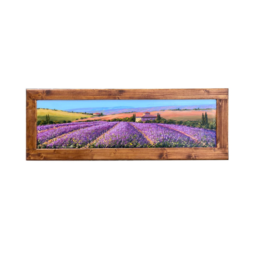 Painted on Wooden Shutters | Tuscan Landscape | Lavander | 125x44cm