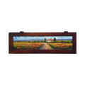 Painted on Wooden Shutters | Tuscan Landscape | Poppies | 115x35cm