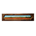 Painted on Wooden Shutter | Tuscan Landascape | Poppies | 147x33cm