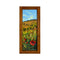 Painted on Wooden Shutters | Tuscan Landscape | Poppies | 26x59cm