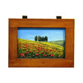 Painted on Wooden Shutter | Tuscan Landascape | Poppies | 30x40cmPainted on Wooden Shutter | Tuscan Landascape | Poppies | 30x40cm