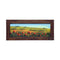 Painted on Wooden Shutter | Tuscan Landascape | Poppies | 67x29cm