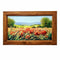 Painted on Wooden Shutter | Tuscan Landascape | Poppies | 80x45cm