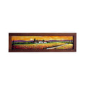 Painted on Wooden Shutters | Tuscan Landscape | Poppies | 84x24cm
