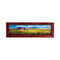 Painted on Wooden Shutters | Tuscan Landscape | Poppies | 84x26cm