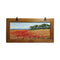 Painted on Wooden Shutter | Tuscan Landascape | Poppies | 95x48cm
