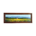Painted on Ancient Frame | Tuscan Landascape | Sunflowers | 125x42cm