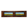Painted on Wooden Shutters | Tuscan Landscape | Sunflowers | 130x32cm