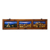 Painted on Wooden Shutters | Tuscan Landscape | Village | 148x34cm