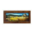 Painted on Wooden Shutters | Tuscan Landscape | Wheat | 64x30cm