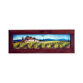 Painted on Wooden Shutters | Tuscan Landscape | Vineyard | 84x26cm