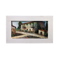 Painted on Wooden Window | Tuscan Landscape | Country House | 75x45cm