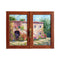 Painted on Wooden Window | Tuscan Landscape | Country House | 75x60cm