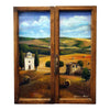 Painted on Wooden Window | Tuscan Landscape | Vitaleta Churc | 72x86cm