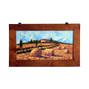 Painted on Wooden Window | Tuscan Landscape | Wheat| 69x41cmPainted on Wooden Window | Tuscan Landscape | Wheat | 69x41cm