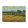  Painted on Wood | Tuscan Landscape | Poppies | 38x26cm	