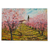 Painted on Canvas | Tuscan Landscape | Peach Trees in Bloom | 70x50cm