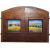 Painted on Wooden Window | Tuscan Landscape | Wheat | 92x69cm